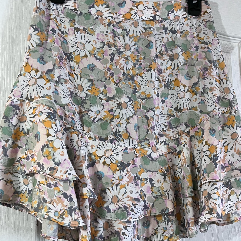 Floral Ruffle Skirt - Multicolor